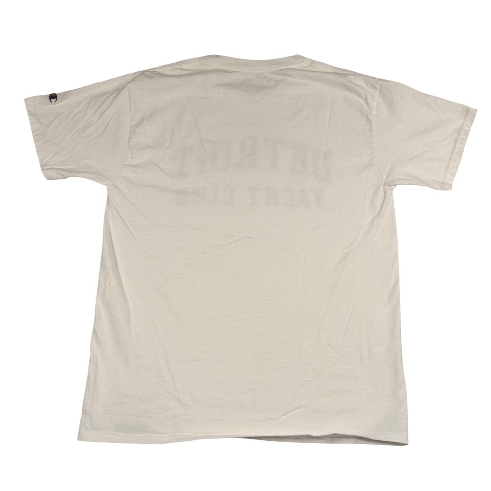 Champion Detroit Yacht Club Graphic T-Shirt White Cotton Mens M T425 WH Nautical - Picture 4 of 9